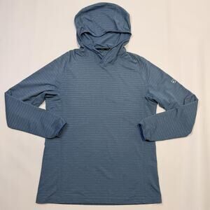 Kuhl Airkuhl Engineered Hoodie Mens Small Blue Striped Lightweight Hiking